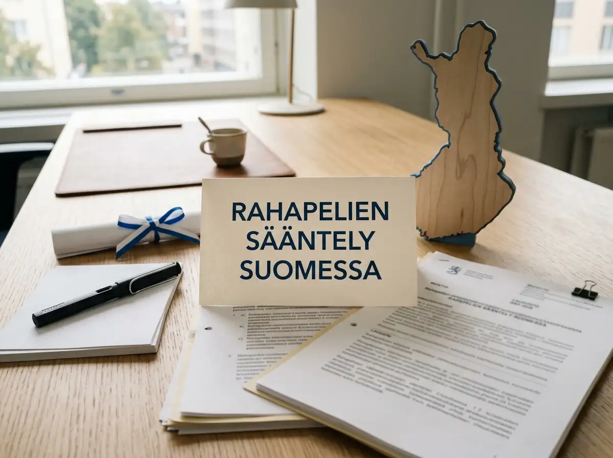 Suomen kartan, asiakirjojen ja rahapelien sääntelyä kuvaava toimituksellinen asetelma